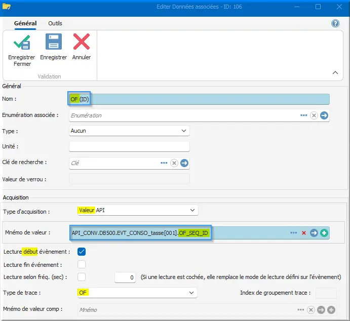 Gestion DA OF ID CONSO