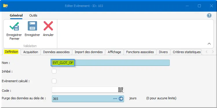 Définition EVT CLOT